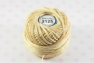 Пряжа Ирис 100% хлопок 10г 82м №2125 св.-золотистый