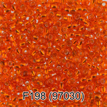 Бисер Чехия " GAMMA" круглый 6 10/ 0 2. 3 мм 5 г 1- й сорт F198 яр. оранжевый ( 97030 ) 